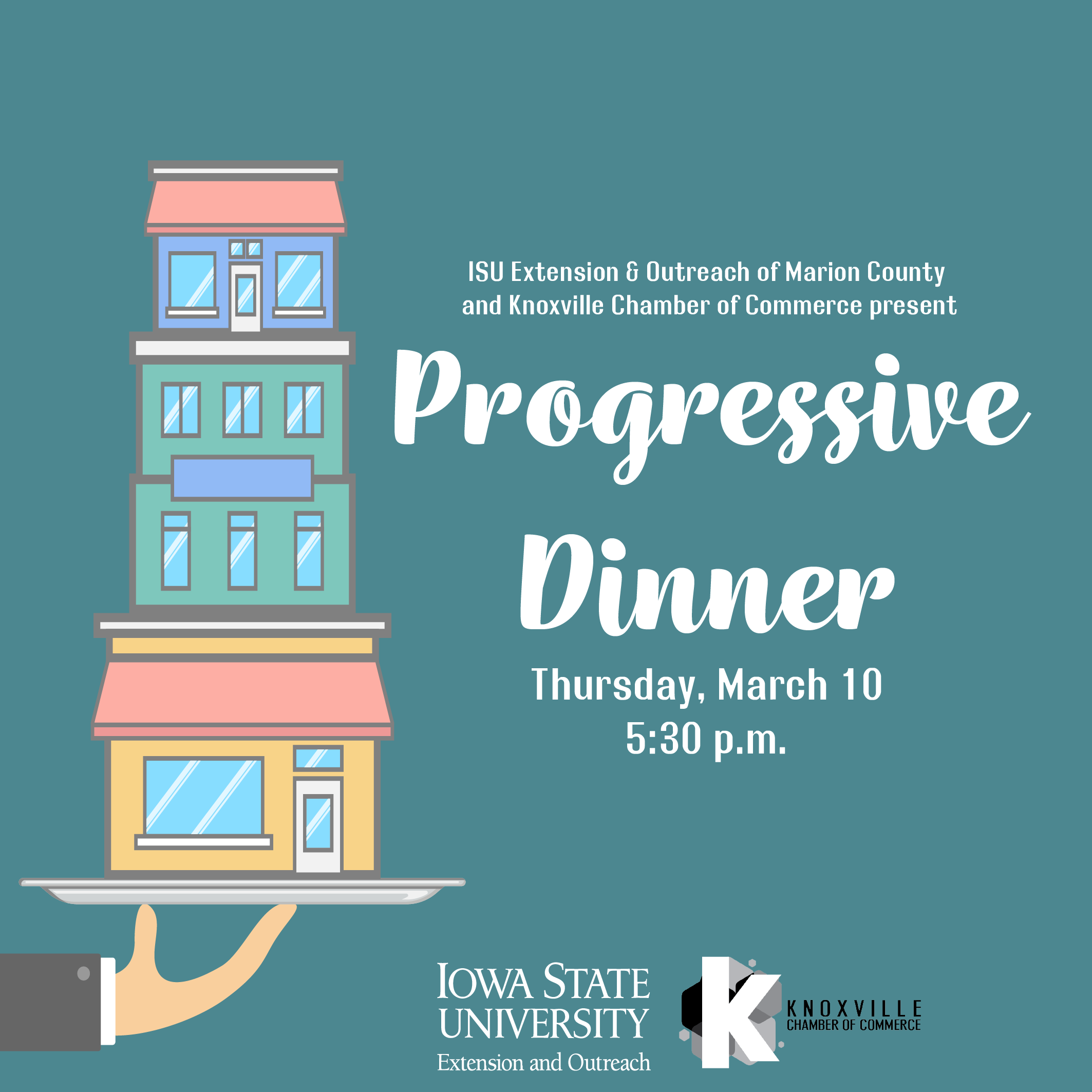 March 10, 2022: Progressive Dinner