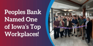 Peoples Bank Named One of Iowa's Top Workplaces!
