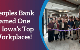 Peoples Bank named Top Workplace by the Des Moines Register